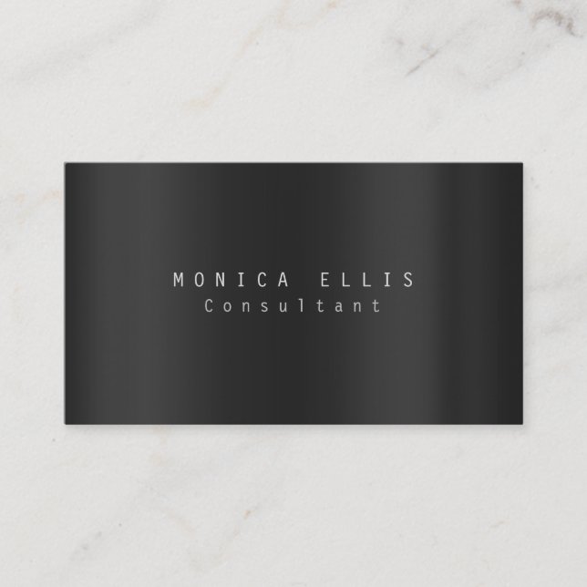 Modern Simple Plain Grey Professional Business Card (Front)