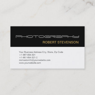 Modern Simple Plain Photography Business Card