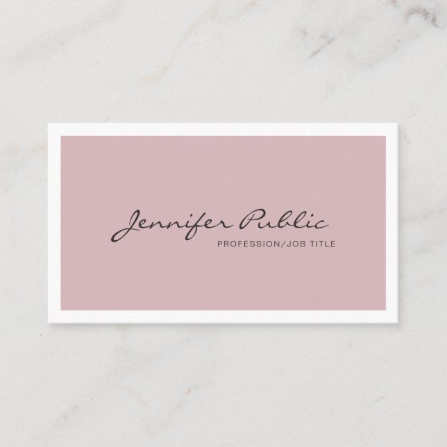Modern Simple Plain Stylish Colours Professional Business Card (Front)