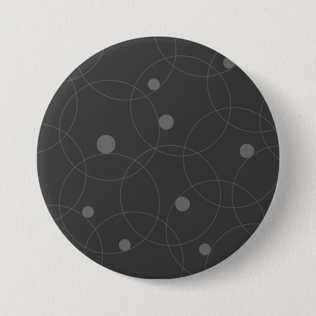 Modern, simple, playful, fun pattern of circles 3 inch round button (Front)
