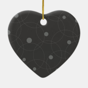 Modern, simple, playful, fun pattern of circles ceramic ornament