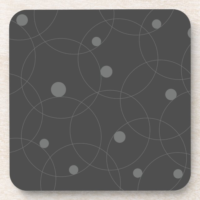 Modern, simple, playful, fun pattern of circles coaster (Front)