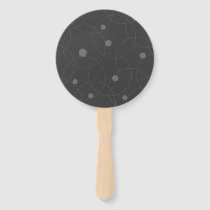 Modern, simple, playful, fun pattern of circles hand fan