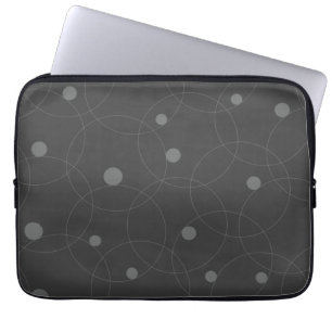Modern, simple, playful, fun pattern of circles laptop sleeve