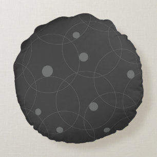 Modern, simple, playful, fun pattern of circles round pillow