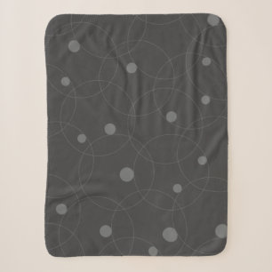 Modern, simple, playful, fun pattern of circles sherpa blanket