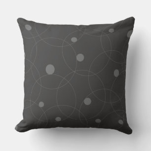 Modern, simple, playful, fun pattern of circles throw pillow