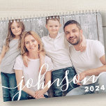 Modern Simple Playful Script Family Photos Calendar<br><div class="desc">Design is composed of modern and playful script typography. Add family photos in the background for each month.</div>