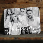 Modern Simple Playful Script Family Photos Magnet<br><div class="desc">Design is composed of modern and playful script typography. Add a family photo.</div>