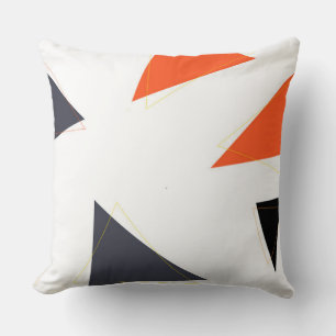 Modern, simple, playful triangle geometric pattern throw pillow