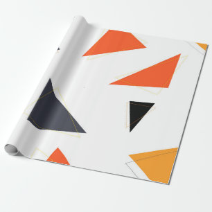 Modern, simple, playful triangle geometric pattern wrapping paper
