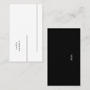 Modern Simple Premium Black Onyx Clean Plain Place Card