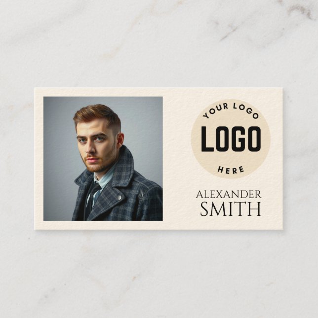 Modern Simple Professional Business Card Square  (Front)