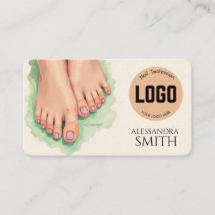 Modern Simple Professional Business Nail Tech Card