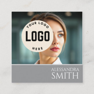 Modern Simple Professional Business Photo Square Calling Card