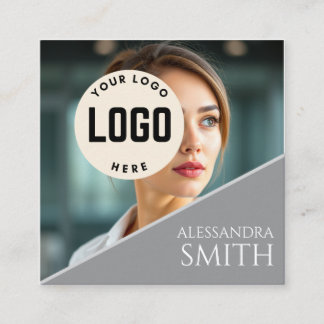 Modern Simple Professional Business Photo Square Calling Card