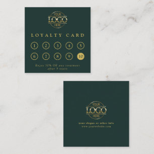 Modern Simple Professional Custom Business Logo  Loyalty Card