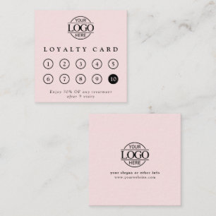 Modern Simple Professional Custom Business Logo  Loyalty Card