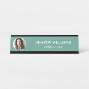Modern Simple Professional Custom Employee Photo Desk Name Plate