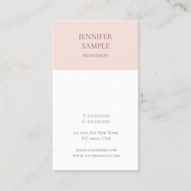 Modern Simple Professional Design Cute Template Business Card (Front)