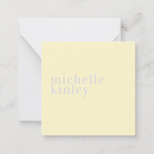 Modern simple professional name personalized card (Front)