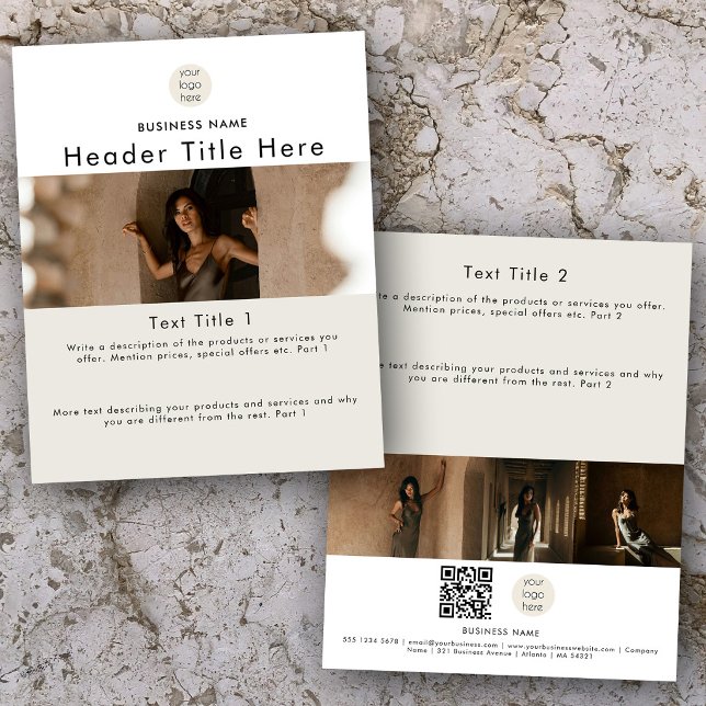 Modern Simple Professional Photos QR Code Logo Flyer (Modern Simple Professional Photos QR Code Logo Flyer)