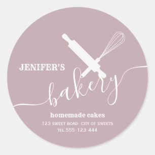 Modern simple Professional rolling pin whisk Classic Round Sticker
