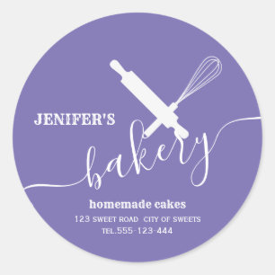 Modern simple Professional rolling pin whisk Classic Round Sticker