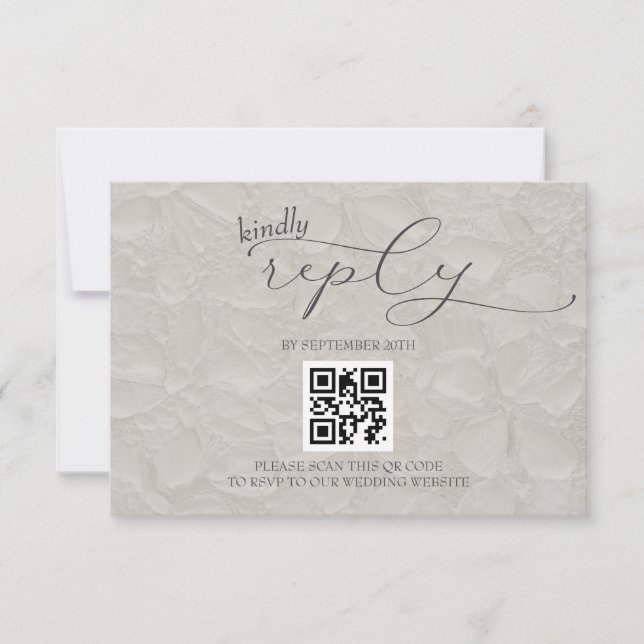 Modern Simple QR RSVP Card (Front)