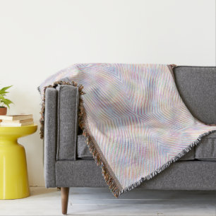 Modern Simple Rainbow line stripes Pattern  Throw Blanket