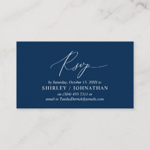 Modern Simple Romantic Calligraphy, Wedding RSVP Enclosure Card