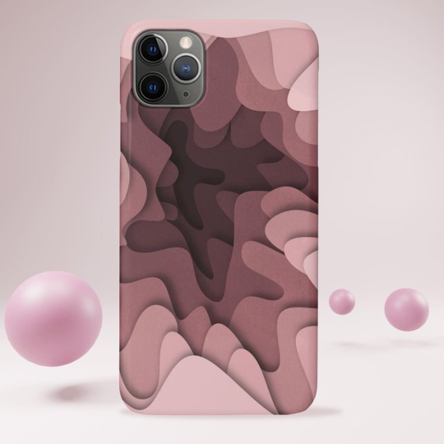 Modern Simple Rose Pink Elegant Abstract Case-Mate iPhone Case (Creator Uploaded)