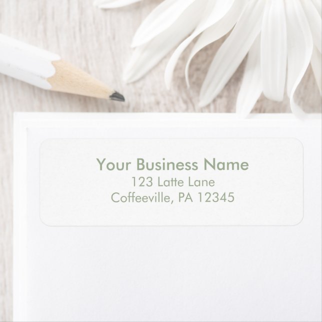 Modern Simple Sage Green Custom Return Address (Insitu)