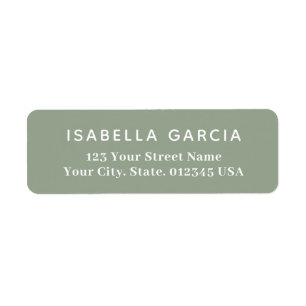 Modern Simple Sage Green Return Address