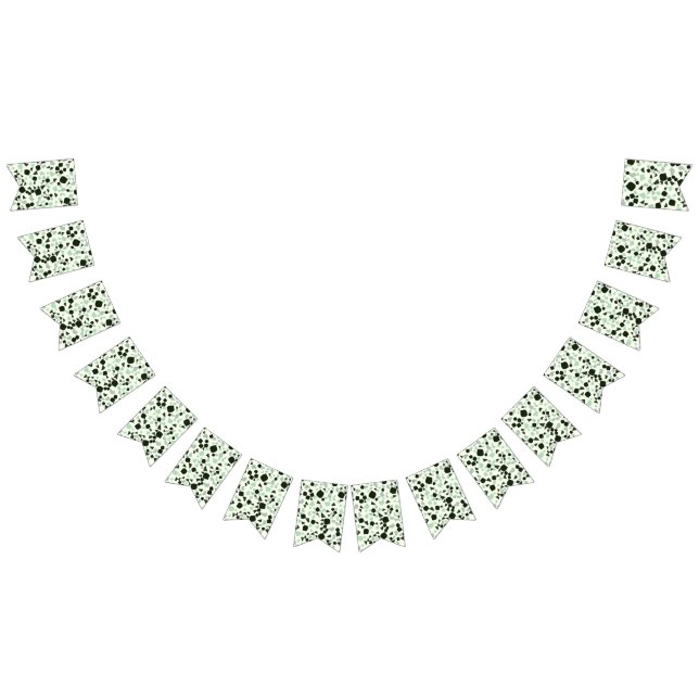 Modern Simple Sage Green Terrazzo bunting  Bunting Flags (All)
