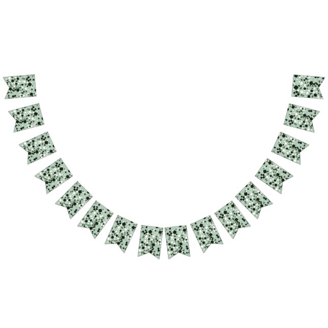 Modern Simple Sage Green Terrazzo bunting  Flags (All)