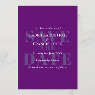 Modern Simple Save the Date Invitation