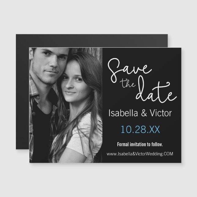 Modern, Simple, Save the Date Magnetic Invitation (Front/Back)