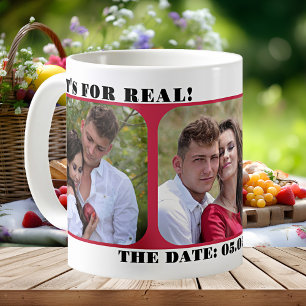 Modern Simple Save The Date Photo Mug