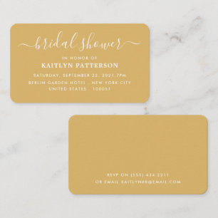 Modern Simple Script Bridal Shower Ticket Invite