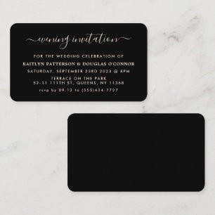 Modern Simple Script Evening Event Ticket Invite