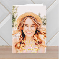 Modern Simple Script Photo Birthday Greeting