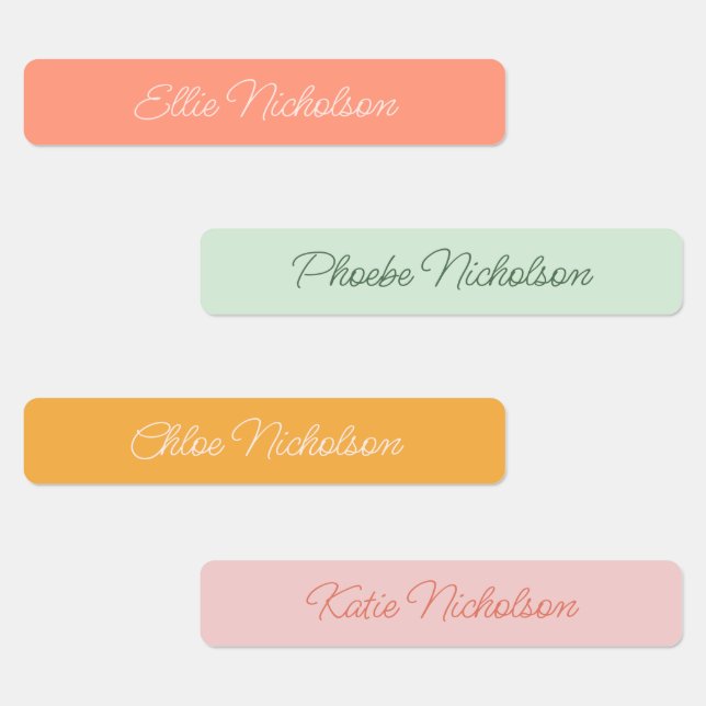 Modern Simple Script Pink Girly Waterproof Name (Group)