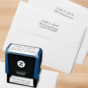 Modern Simple Script Return Address Self-inking Stamp