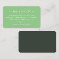 Modern Simple Script Save The Date Card
