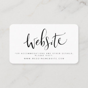 Modern Simple Script Wedding website Insert card