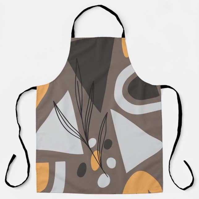 Modern simple shapes seamless pattern design. Scan Apron (Front)