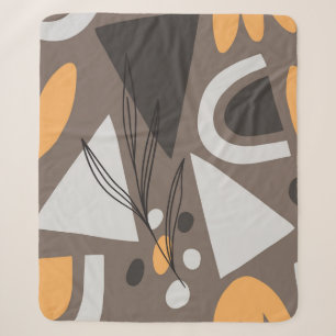 Modern simple shapes seamless pattern design. Scan Sherpa Blanket