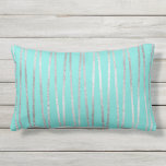 Modern Simple Silver Mint Green ZigZag Geo Lumbar Pillow<br><div class="desc">This modern and simple geometric is an elegant and chic interpretation of the classic geo themed design composition. Its faux printed metallic silver foil and mint green colour combination is a trendy and fashionable infusion. It features a long striped simple, contemporary, and luxury minimalist zigzag pattern. ***IMPORTANT DESIGN NOTE: For...</div>