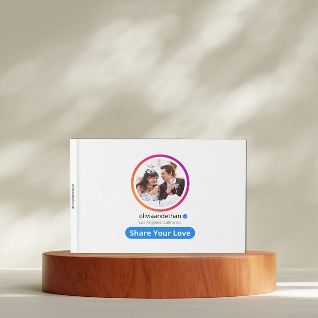 Modern Simple Social Media Photo Wedding Guest Book (Creator Uploaded)
